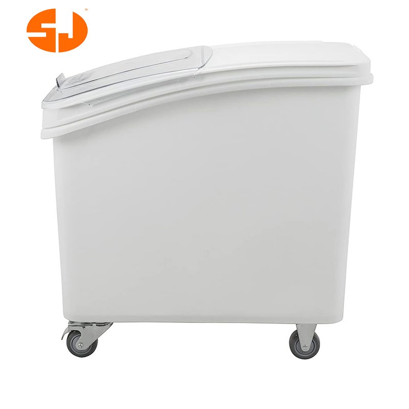 10-120L Ingredient Bin White with Clear Flip Top Lid