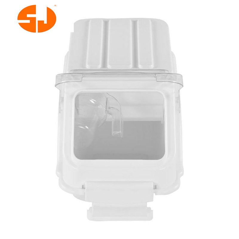 10-120L Ingredient Bin White with Clear Flip Top Lid